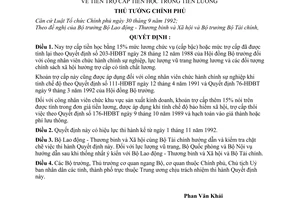 Quyết định  117-TTg  trợ cấp tiền học trong tiền lương