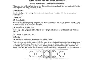 Tiêu chuẩn Việt Nam TCVN 5694:1992 (ISO 9427 : 1989) về Panen gỗ dán - Xác định khối lượng riêng do Bộ Khoa học Công nghệ và Môi trường ban hành