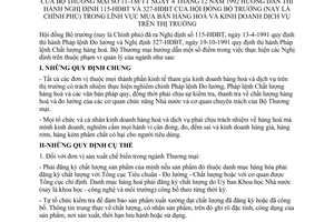 Thông tư 11-TM/TT lĩnh vực mua bán hàng hoá kinh doanh dịch vụ thị trường hướng dẫn Nghị định 115-HĐBT 327-HĐBT