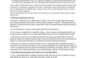 Thông tư 78-TC/TCT hướng dẫn thu lệ phí trước bạ trường hợp chuyển quyền sử dụng đất