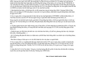 Chỉ thị 29/CT-UB năm 1992 triển khai thực hiện bảo hiểm y tế Bến Tre