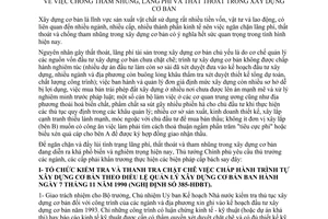 Chỉ thị 171-TTg chống tham nhũng, lãng phí thất thoát xây dựng cơ bản