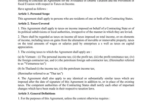 Agreement between the Government of the Socialist Republic of Vietnam and th