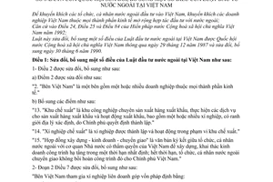 Luật Đầu tư nước ngoài tại Việt Nam 1992 sửa đổi 6-L/CTN