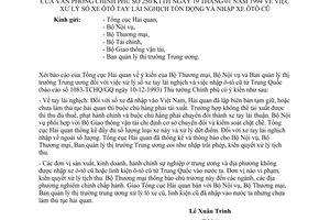 Công văn 250/KTTH xử lý số xe ôtô tay lái nghịch tồn đọng và nhập xe ôtô cũ