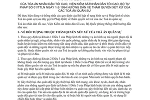 Thông tư liên ngành 01/TTLN hướng dẫn thẩm quyền xét xử Toà án Quân sự