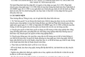 Thông tư 08/TC-TCT hướng dẫn thuế thu nhập từ tiền bản quyền