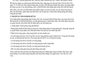 Chỉ thị 3-LS/CNR thẩm định rừng trước khi trình duyệt thiết kế khai thác