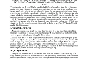 Thông tư 9-TC/HCVX chế độ công tác phí công nhân viên chức Nhà nước công tác trong nước