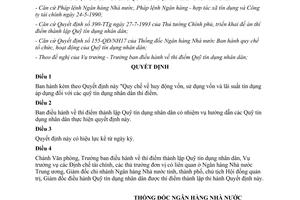 Quyết định 24/QĐ-NH17 Quy chế huy động sử dụng vốn lãi suất tín dụng Quỹ tín dụng nhân dân thí điểm
