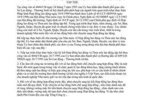 Chỉ thị 04/CT-UB thực hiện ký kết hợp đồng lao động thỏa ước lao động tập thể