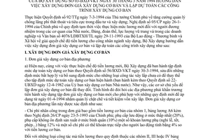 Thông tư 03-BXD/VKT xây dựng đơn giá xây dựng cơ bản lập dự toán công trình xây dựng cơ bản