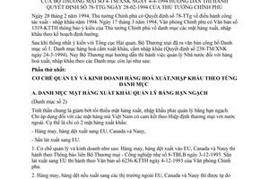 Thông tư 04-TM/XNK điều hành công tác xuất nhập khẩu năm 1994 hướng dẫn Quyết định 78-TTg