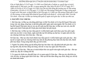 Thông tư liên tịch 35-TT/LB hướng dẫn quản lý ngân sách giáo dục đào tạo