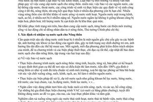 Chỉ thị 200/TTg năm 1994 bảo đảm nước sạch vệ sinh môi trường nông thôn