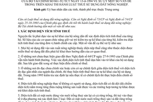 Công văn 861-TC/TCT xử lý vấn đề trong triển khai thi hành Luật thuế sử dụng đất nông nghiệp