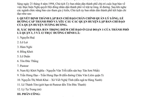 Thông báo 428/TB-VP-QLĐT công tác chấn chỉnh quản lý lòng lề đường