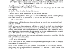 Thông tư 38/TT-XB Luật xuất bản hướng dẫn Nghị định 79/CP