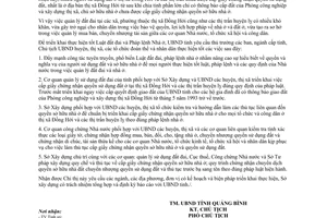 Chỉ thị 08/CT-UB 1994 quản lý nhà nước nhà ở đất đai đô thị Quảng Bình