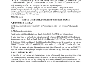 Thông tư 6-TM/XNK điều hành công tác xuất khẩu năm 1994 bổ sung Quyết định 78-TTg