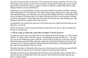 Chỉ thị 37-CT/TW vấn đề công tác cán bộ nữ tình hình mới