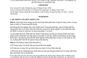 Nghị định 39-CP hệ thống tổ chức và nhiệm vụ, quyền hạn của Kiểm lâm