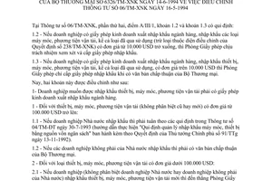Công văn 6326/TM-XNK điều chỉnh TT  06/TM-XNK