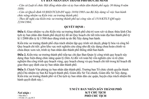 Quyết định 1720/QĐ-UB-QLĐT  xét duyệt công bố quy hoạch chi tiết