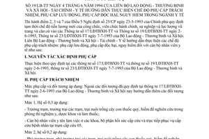Thông tư liên tịch 19/LB-TT hướng dẫn chế độ phụ cấp trách nhiệm lưu động độc hại nguy hiểm ngành Y tế
