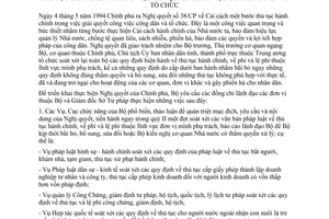 Chỉ thị 984/PLHS-HC 1994 thực hiện Nghị quyết 38/CP cải cách một bước thủ tục hành chính Bộ Tư pháp