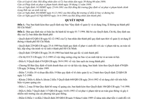 Quyết định 1818/QĐ-UB-QLĐT  Quy định về quản lý và sử dụng lòng, lề đường tại thành phố Hồ Chí Minh