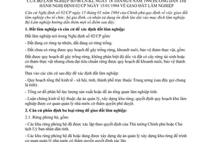 Thông tư 06-LN/KL giao đất lâm nghiệp hướng dẫn Nghị định 02/CP