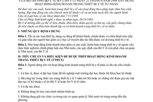 Thông tư 12-BYT/TT hướng dẫn hoạt động kinh doanh trang thiết bị y tế tư nhân