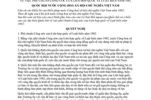 Nghị quyết phê chuẩn công ước của Liên hợp quốc Luật biển năm 1982