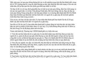 Thông báo 48/TB-UB quy định đội mũ bảo hiểm người đi xe gắn máy