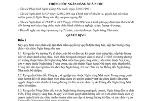 Quyết định 155/QĐ-NH9 phân cấp tạm thời quyền quyết định lương công chức viên chức Ngân hàng 1994