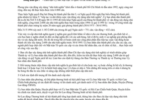 Công văn 3079/UB-VX đẩy mạnh thực hiện Chỉ thị 54/CT-UB xây dựng nhà tình nghĩa