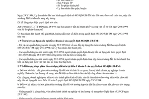 Công văn 3327/UB giải thích Quyết định 883/QĐ-UB-TM sửa đổ thu, nộp tiền sử dụng đất khi chuyển sang xây dựng