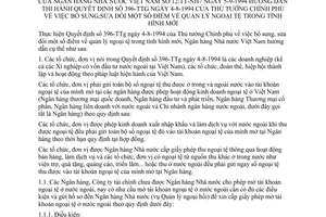 Thông tư 12/TT-NH7 quản lý ngoại tệ hướng dẫn quyết định 396-TTg