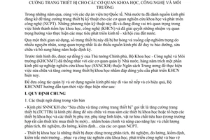 Thông tư 530/TT-KHTC 1994 quản lý kinh phí sửa chữa tăng cường trang thiết bị cơ quan khoa học công nghệ