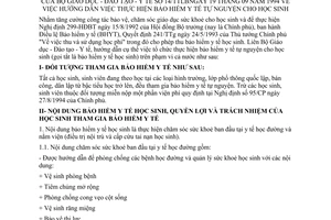 Thông tư 14/TTLB hướng dẫn bảo hiểm y tế tự nguyện học sinh