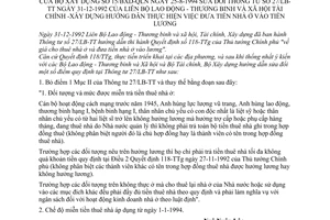 Thông tư 15/BXD-QLN nhà ở vào tiền lương sửa đổi Thông tư 27/LB-TT