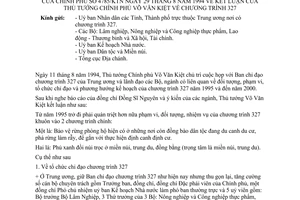 Công văn 4785/KTN kết luận của Thủ tướng Chính phủ Võ Văn Kiêt Chương trình 327