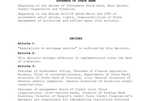 Decision No. 185-QD/NH5 of September 06, 1994, about " mortgage service regulations ".