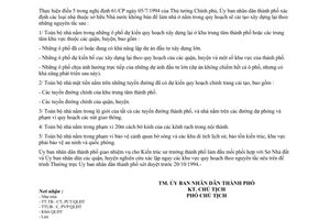 Công văn 4317/UB-KT xác định phạm vi quy hoạch không bán nhà thuộc quyền quản lý của Nhà nước