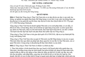 Quyết định 563-TTg  thành lập Tổng công ty Than Việt Nam