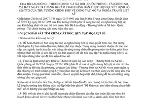 Thông tư liên tịch 25/LB-TT công tác mộ nghĩa trang liệt sỹ hướng dẫn Quyết định 626/TTg