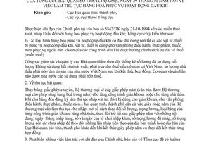 Công văn 1406/TCHQ-GSQL làm thủ tục hàng hóa phục vụ hoạt động dầu khí