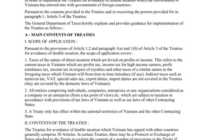 Official Dispatch No. 1664/TCT-HTQT of October 11, 1994, Re: Guidance for implementation of  treaties for avoidance of double taxation.