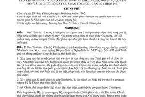 Nghị định 181-CP chức năng,nhiệm vụ,quyền hạn và tổ chức bộ máy của Ban tổ chức cán bộ Chính Phủ